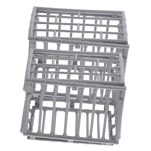 KICHOUSE 2stücke Miniatur Käfig Aus Kunststoff DIY Modell Mini Käfig Für Actionfigur Werkzeugkasten Bastelarbeiten Ornament KICHOUSE 2stücke Miniatur Käfig Aus Kunststoff DIY Modell Mini Käfig Für Actionfigur Werkzeugkasten Bastelarbeiten Ornament von KICHOUSE