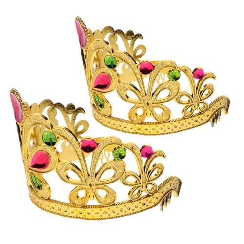 KICHOUSE 2 Stück Teiliges Kleines Kronen Stirnband mit Funkelnden Strasssteinen Goldfarben Bequem und Stabil Haarschmuck für Mädchen Geeignet für Kostüm und Faschingspartys KICHOUSE 2 Stück Teiliges Kleines Kronen Stirnband mit Funkelnden Strasssteinen Goldfarben Bequem und Stabil Haarschmuck für Mädchen Geeignet für Kostüm und Faschingspartys von KICHOUSE