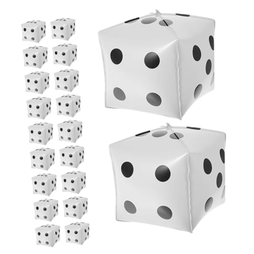 KICHOUSE 20 Stück Würfel Folienballons Weiß Dreidimensionale Aufblasbare Partydeko Leichtes Glänzendes Material Wiederverwendbar für Geburtstag Festival und Spielwürfel dekoration KICHOUSE 20 Stück Würfel Folienballons Weiß Dreidimensionale Aufblasbare Partydeko Leichtes Glänzendes Material Wiederverwendbar für Geburtstag Festival und Spielwürfel dekoration von KICHOUSE