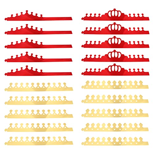 KICHOUSE 20st Krone Aus Kuchenpapier Geburtstag Kronen Für Kinder Klassenzimmer Partykappe Für Erwachsene Kronen Aus Goldfolie Papierkronen Zum Geburtstag Hut Geschenk Baby Bilden von KICHOUSE