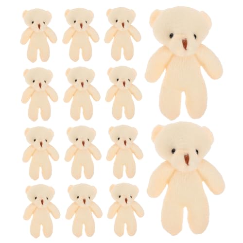 KICHOUSE 20St Mini-Bär Little Bear Kuscheltiere Multifunktionaler Bärenanhänger Mini-Plüschtiere tragen Mini-Abschlussbär kleine Bären Bärenspielzeug verschleißfestes Bärendekor Stoff Beige von KICHOUSE