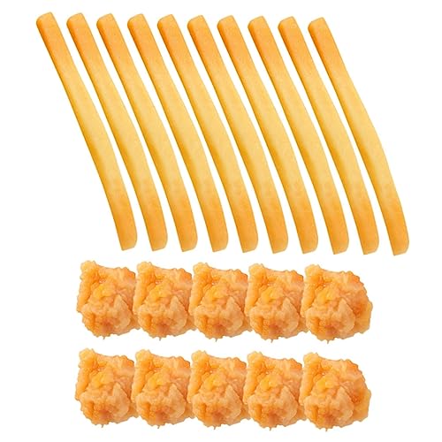 KICHOUSE 20 Stück Snack-Modell Künstliche Pommes Frites Künstliche Pommes Frites Simulation Pommes Frites Hühnchen-Popcorn Pommes Frites Gefälschte Chips Modell von KICHOUSE