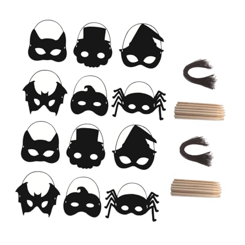 KICHOUSE 28 Stück Teiliges DIY Halloween Kratzpapier Masken Bastelset Bunte Regenbogen Kratzmasken für Erwachsene Kreative Partyaccessoires für Halloween Kostüm und Schulfeiern KICHOUSE 28 Stück Teiliges DIY Halloween Kratzpapier Masken Bastelset Bunte Regenbogen Kratzmasken für Erwachsene Kreative Partyaccessoires für Halloween Kostüm und Schulfeiern von KICHOUSE