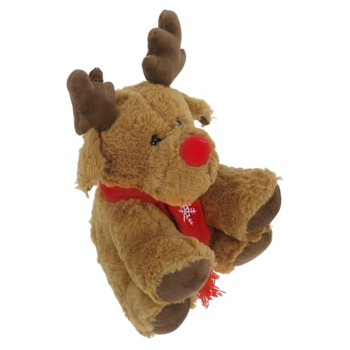 KICHOUSE 29 cm üsch Elch Spielzeug Niedliches Weihnachts Hirsch Puppenspielzeug Für Kinder Mädchen Und Jungen Hellbraunes Kuscheltier Ideales Zu Weihnachten Und von KICHOUSE