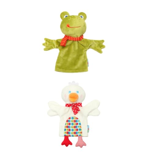 KICHOUSE 2St Handpuppe Plüschhandschuh Spielzeug tierische Fingerpuppe Kinderspielzeug interaktive Puppen pucktuch Interaktionsspielzeug Kind Bevorzugungspuppen Baumwolle Green von KICHOUSE