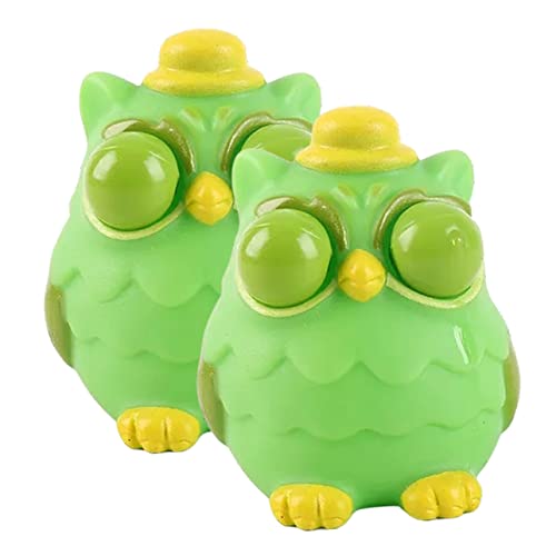 KICHOUSE 2St Prise Musik Kinderspielzeug Eule dehnbares Spielzeug Small owl Toys Spielzeuge Geschenke Kinder zappeln Spielzeug Neuheit dehnbares Spielzeug tragbar unruhig von KICHOUSE