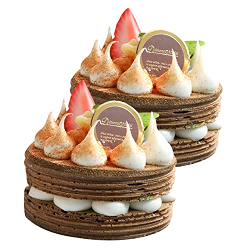 KICHOUSE 2St Simulation Kuchen Hochzeitsdekoration Essensspielzeug vorgeben Miniaturdekoration simulierter Kuchen dekorative Kuchenrequisiten Französisch Dekorationen Pu von KICHOUSE
