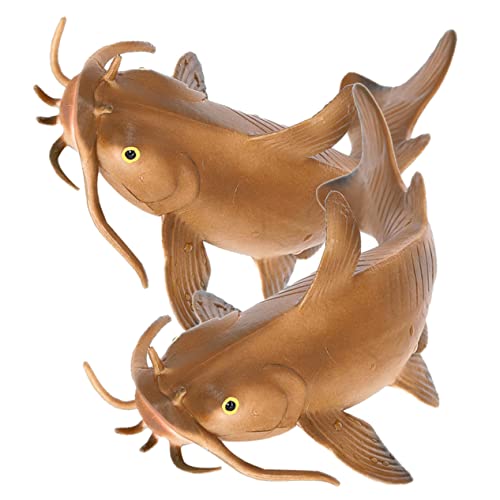 KICHOUSE 2St simulierter Wels für Kinder kindergeschenke ziernieten Fischfigur verkleidung Wels-Ornament Tischdeko mit Süßwasserfischen Fischimitat als Spielzeug Fischschmuck PVC von KICHOUSE