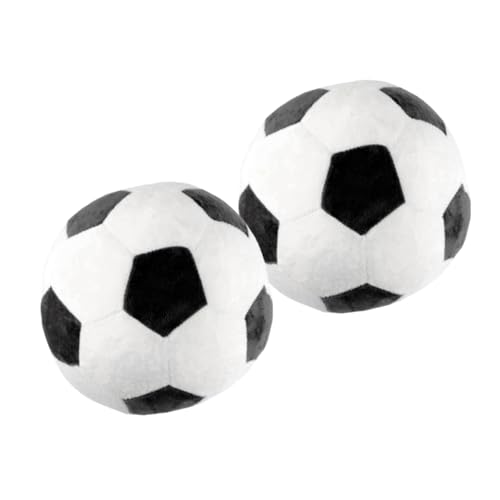 KICHOUSE 2st Fußballpuppe Flauschiger Fußball Plüsch Fußball Sportspielzeug Mit Weichem Stoffkissen Mit Fußball Gefülltes Wurfkissen Sport-plüschtier Plüsch-fußballspielzeug Kurzer Plüsch von KICHOUSE