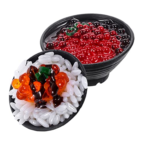 KICHOUSE 2st Simulierter Sushi-Reis Küche Rollenspiel So Tun, Als Würden Spielzeug Spielen Essensspielzeug Vorgeben Essen Spielen DIY-Food-Modell Essensmodell Spielen PVC von KICHOUSE