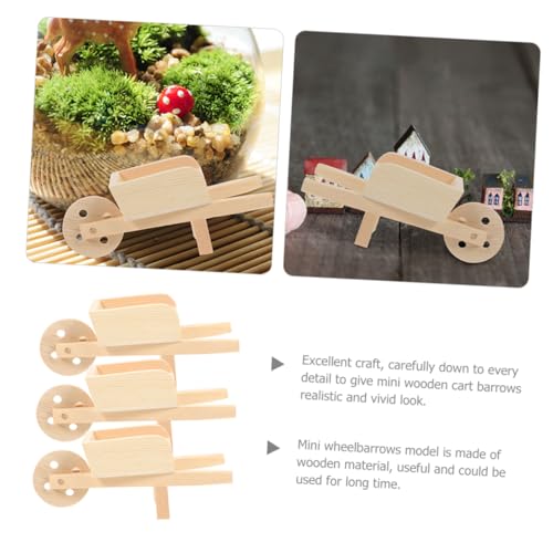 KICHOUSE 3 Stck Miniatur Holz Schubkarren Teilig Handgefertigte Puppenhaus Deko Langlebige Holzmodelle Realistische Miniatur Gartenwagen für Puppenhaus und Miniaturlandschaften KICHOUSE 3 Stck Miniatur Holz Schubkarren Teilig Handgefertigte Puppenhaus Deko Langlebige Holzmodelle Realistische Miniatur Gartenwagen für Puppenhaus und Miniaturlandschaften von KICHOUSE