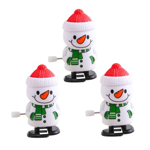 KICHOUSE 3 STK Weihnachtspuppe Weihnachtsbaum Laufspielzeug Auto Gehender Weihnachtsmann Weihnachtstaschenfüller Schneemann-Puppe Ornament Kind Zubehör Plastik Schreibtisch von KICHOUSE