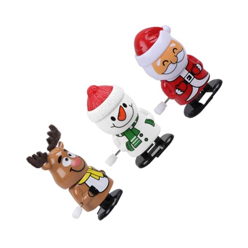 KICHOUSE 3er Set Aufziehspielzeug Weihnachtsmann Schneemann Und Rentier Wackelnde Figuren Partyzubehör Lustige Weihnachtsdeko Zum Und Verschenken von KICHOUSE