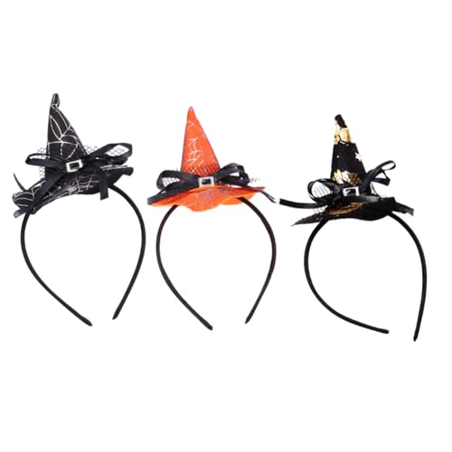 KICHOUSE 3 Stück Halloween Hexenhut Haarreif Teiliges Spinnennetz Design Leicht für Erwachsene Halloween Kostüm Haarschmuck Party Zubehör KICHOUSE 3 Stück Halloween Hexenhut Haarreif Teiliges Spinnennetz Design Leicht für Erwachsene Halloween Kostüm Haarschmuck Party Zubehör von KICHOUSE