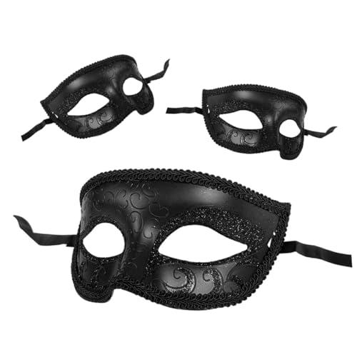 KICHOUSE 3 Stück Halloween-party-maske, Maskenball, Kunststoffmaske, Cosplay-maske, Kostümzubehör von KICHOUSE