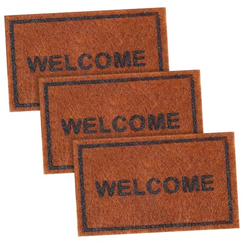 KICHOUSE 3 Stück Teiliges Miniatur Puppenhaus Teppich Braune Mini Bodenmatten Weiche Kleine Hausdeko für Puppenmöbel Zubehör Geeignet als für Sammler KICHOUSE 3 Stück Teiliges Miniatur Puppenhaus Teppich Braune Mini Bodenmatten Weiche Kleine Hausdeko für Puppenmöbel Zubehör Geeignet als für Sammler von KICHOUSE