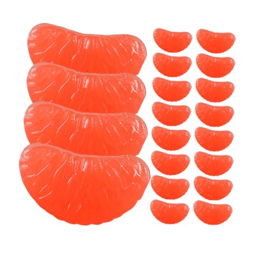 KICHOUSE 30St Grapefruit-Segment Haar deko Haar Topper Valentines valentinsgeschenke Valentine Presents Miniatur-Grapefruit- Anhänger für die Schmuckherstellung Charme PVC rot von KICHOUSE