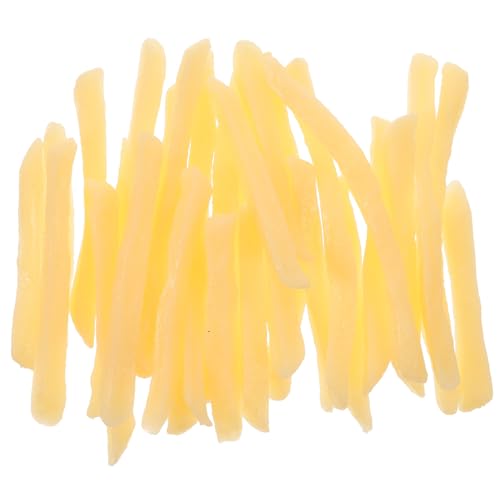 KICHOUSE 30St Simulationsmodell für Pommes Frites Pommes-Requisiten Kochspiel gefühltes Spielfutter Pommes-Modell Künstliche Lebensmittel-Props Simulation Pommes PVC falsche Pommes Yellow von KICHOUSE