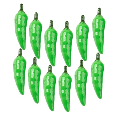 KICHOUSE 30st Simuliertes Gemüse Paprika-stütze Chili-Imitation Simuliertes Chili Gefälschte Chilischoten Falsche Peperoni Mini-Chili Simulierte Pfeffermodelle Falscher Chili Schaum Green von KICHOUSE