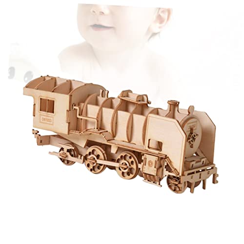 KICHOUSE 3D Holzpuzzle Modelleisenbahn Lernspielzeug Für Kinder Und Kreatives Puzzle Mit Präzisen Holzstücken Fördert Konzentration Und Geschicklichkeit Ideal von KICHOUSE