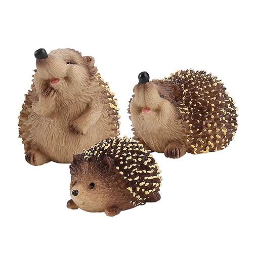 KICHOUSE 3St Simulation Igel Lernspielzeug für Kinder Figuren für Kinder Desktop-Spielzeug Igel Spielzeug kinderspielzeug Kinder Spielzeug entzückendes Igelmodell Wilde Igelverzierung PVC von KICHOUSE