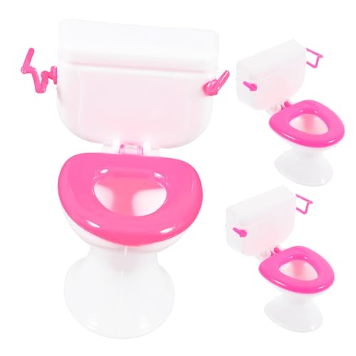 KICHOUSE 3Stücke Mini Toilettenspielzeug für Puppenhaus Badezimmermöbel Zubehör Realistische und Deko für Farblich Zufällig KICHOUSE 3Stücke Mini Toilettenspielzeug für Puppenhaus Badezimmermöbel Zubehör Realistische und Deko für Farblich Zufällig von KICHOUSE