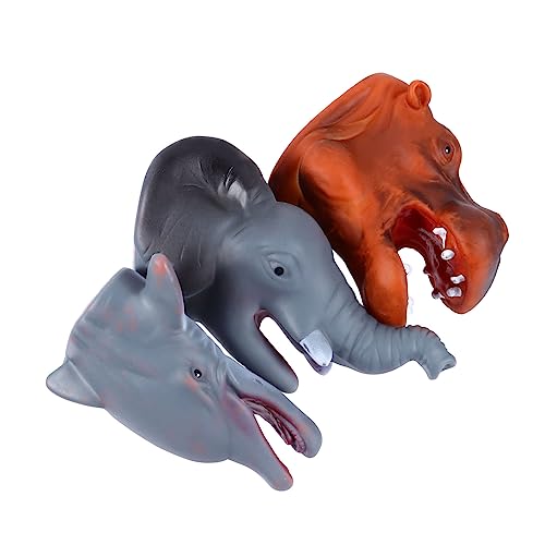 KICHOUSE 3Stücke Niedliche Tier Handpuppen Aus Weichem Pädagogisches Für Kreatives Und Handpuppenspiele Inklusive Delphin Elefant Und Nilpferd von KICHOUSE