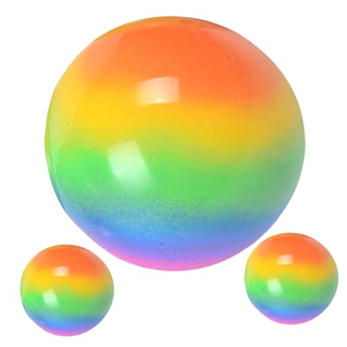 KICHOUSE 3st Flipper Zurück Zappelball Lustige Bälle Sensorische Stressbälle Squeeze-Ball-Spielzeug Entspannende Entlüftungsbälle Spielzeug Zusammendrücken Bälle Quetschen Colorful von KICHOUSE