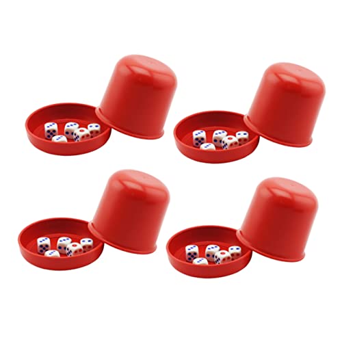 KICHOUSE 4 Sets Ktv Lustiges Spiel Würfel Stapelbecher Stapelbecher Würfel Schüttelbecher Würfelrollbecher Becher Mit Deckel Würfel Und Becher Trinkspiel Würfelspiele Würfelbecher Farkle von KICHOUSE