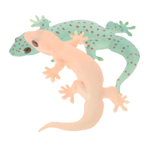 KICHOUSE 4 Stück Simulations-Gecko Garten Tier Dekor Eidechsenfigur Krabbelndes Spielzeug Eidechsendekoration Gecko-eidechsenspielzeug Lebensechtes Echsenmodell Kleinkindspielzeug PVC von KICHOUSE