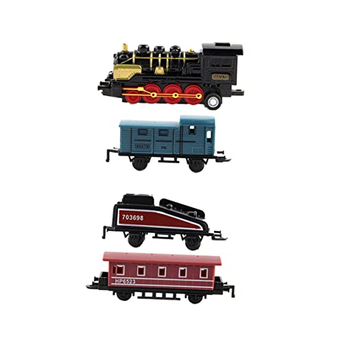 KICHOUSE 4 Stück Spielzeug zum Zurückziehen Dampflokomotive Vintage-Spielzeug Retro-Zug Kinder Zug Spielzeug spielzeugautos Set spielzeugauto Set Dampfzug Spielzeug Colorful von KICHOUSE