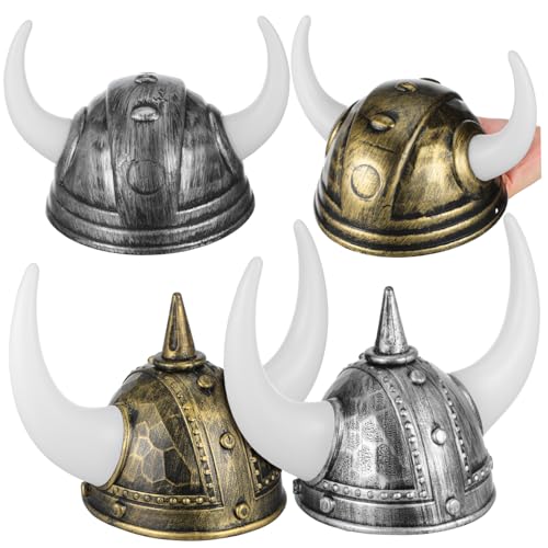 KICHOUSE 4 Stück Teiliges Helm Handgefertigte Mittelalterliche Kostümhelme mit Hörnern Leichtes Karnevalshut Accessoire für Halloween Cosplay und Festliche Themenveranstaltungen KICHOUSE 4 Stück Teiliges Helm Handgefertigte Mittelalterliche Kostümhelme mit Hörnern Leichtes Karnevalshut Accessoire für Halloween Cosplay und Festliche Themenveranstaltungen von KICHOUSE