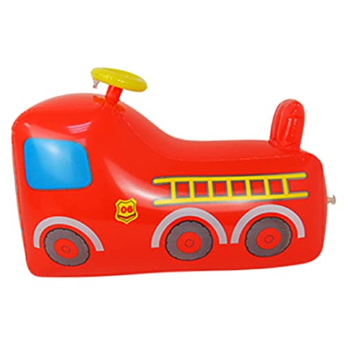 KICHOUSE 4 Stück Tragbarer Feuerwehrwagen-Tumbler Feuerwehrauto kinderspielzeug siutes Spielzeug für Kinder Outdoor-Spielset Cars Spielzeug spielzeuge aufblasbares Tumbler-Spielzeug PVC rot von KICHOUSE