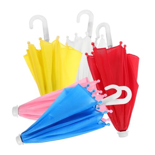 KICHOUSE 5 Stück Teiliges Miniatur Regenschirm Bunte Puppenregenschirme für Puppenhaus Dekoration Modell mit Robustem Material und Stilvollem Design für Miniaturszenen und Fotorequisiten KICHOUSE 5 Stück Teiliges Miniatur Regenschirm Bunte Puppenregenschirme für Puppenhaus Dekoration Modell mit Robustem Material und Stilvollem Design für Miniaturszenen und Fotorequisiten von KICHOUSE