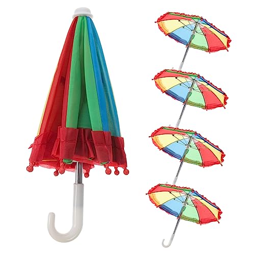 KICHOUSE 5 Stücke Kinder Mini Regenschirm Puppe Regenschirm Spielzeug Kinder Puppe Spielzeug Dekorative Regenschirm Prop von KICHOUSE