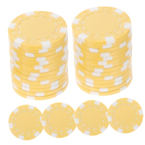 KICHOUSE 50 Stück Pokerspielchips Poker-spielchips Mathe-zählchips Chips Für Kartenspiele Jetons Zähler Für Pokerspiele Spielmarken Chips Poker-Gaming-Chips Poker-Token Plastik Weiß von KICHOUSE