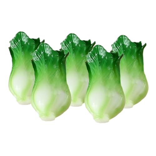 KICHOUSE 5St Simuliertes Gemüsemodell bastelzeug Craft Salat-Alligator-Haarnadeln Modell mit gefälschtem Mini-Gemüse gefälschtes Minigemüse Lebensmittel Puppenhaus Kleines Gemüse Requisiten von KICHOUSE