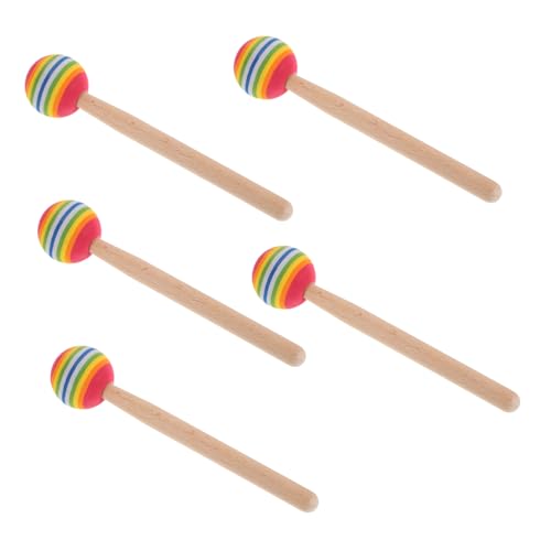 KICHOUSE 5Stücke Bunte Lollipop Trommelstöcke aus Holz Hand Percussion für Erwachsene Motorik und Gruppenaktivitäten KICHOUSE 5Stücke Bunte Lollipop Trommelstöcke aus Holz Hand Percussion für Erwachsene Motorik und Gruppenaktivitäten von KICHOUSE
