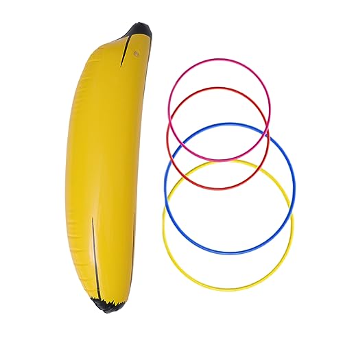 KICHOUSE 5stücke Aufblasbares Spielzeug Mit Dicker PVC-Banane Und Ringen Für Ringwurfspiele Und Kinderunterhaltung Und Sicher KICHOUSE 5stücke Aufblasbares Spielzeug Mit Dicker PVC-Banane Und Ringen Für Ringwurfspiele Und Kinderunterhaltung Und Sicher von KICHOUSE