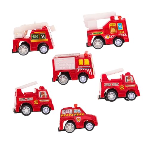 KICHOUSE Frühes Lernspielzeug Mini-Feuerwehrauto-Automodelle Push-and-Go-LKW-Spielzeug Keine Batterie erforderlich für das Kinderspielzimmer von KICHOUSE