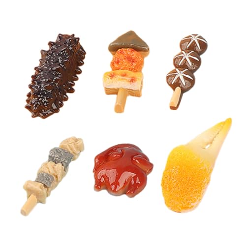 KICHOUSE 6 Stück Simuliertes Essen Puppenhaus Mini Essen Snack Modell Dekor Miniatur Dekor Mini Snack Realistisch Für Die Präsentation Mini Snack Ornament Simulation Snack von KICHOUSE