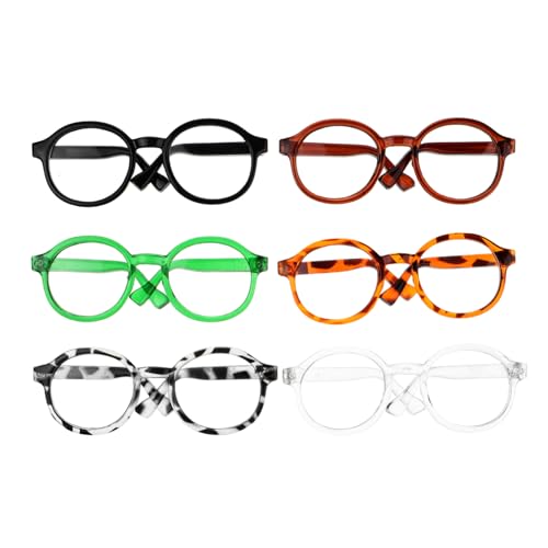 KICHOUSE 6St Puppenbrille Puppenmode Miniaturbrillen Puppenpersonalisierung Katzen-Sonnenbrille Puppe Verkleidet Brille Brillen zum Anziehen der Puppe Brille zum Anziehen der Puppe Plastik von KICHOUSE