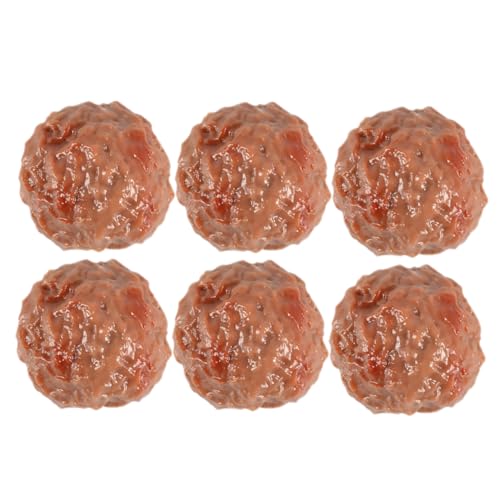 KICHOUSE 6St Simulierte Rindfleischbällchen Rinderfleischbällchen-Modell realistisches Fleisch Spielzeug für Kinder kinderspielzeug lebensechtes Lebensmittelmodell Küchendekoration Ball PVC von KICHOUSE