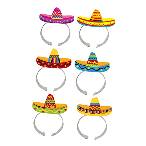 KICHOUSE 6St mexikanisches Stirnband Kostüme für Erwachsene mexikanische hut haarbänder Haargummis Geschenk mexikanische Stirnbänder Sombrero-Stirnband Halloween Zubehör Pala Baby von KICHOUSE