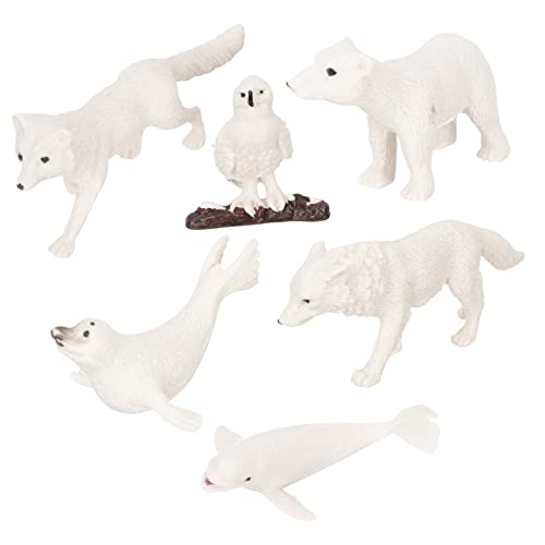 KICHOUSE 6st Tiermodelle Für Den Winter Miniaturtiere Kleine Spielsachen Tierfiguren Spielzeug Nutztiere Für Kinder Mini-meerestiere Fischspielzeug Für Kinder Mini-Dinosaurier Abs von KICHOUSE