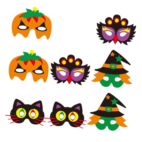 KICHOUSE 8 Sets Kids Masking Craft Kit Party Favors Für Halloween Masquerade von KICHOUSE