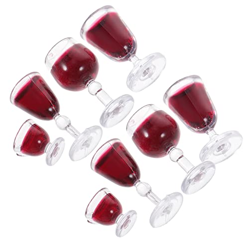 KICHOUSE 8 Stück Teiliges Miniatur Rotweingläser Puppenhaus Zubehör Mini Weinbecher mit Bruchfestem Material und Glatter Oberfläche für Kreative Puppenhausdekoration und Langlebigen KICHOUSE 8 Stück Teiliges Miniatur Rotweingläser Puppenhaus Zubehör Mini Weinbecher mit Bruchfestem Material und Glatter Oberfläche für Kreative Puppenhausdekoration und Langlebigen von KICHOUSE