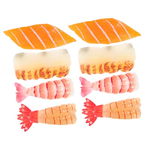 KICHOUSE 8st Sushi-Simulation Sushi-Figuren Künstliches Lebensmittelmodell Realistisches Essen Sushi Japanisches Essensmodell Lebensechtes Sushi-Modell Sushi-Fotografie-Requisite PVC von KICHOUSE