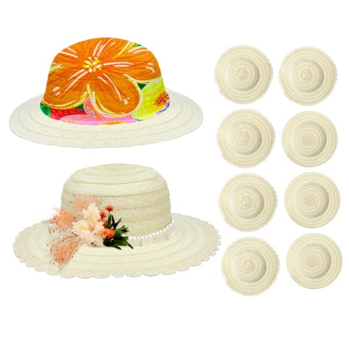 KICHOUSE 8stücke Diy-strohhüte Für Junge Mädchen Zum Bemalen Weiße Fedora-strandhüte Aus Natürlichem Stroh Für Geburtstagsfeiern Schulveranstaltungen Und Teepartys Als Bastelmaterial KICHOUSE 8stücke Diy-strohhüte Für Junge Mädchen Zum Bemalen Weiße Fedora-strandhüte Aus Natürlichem Stroh Für Geburtstagsfeiern Schulveranstaltungen Und Teepartys Als Bastelmaterial von KICHOUSE