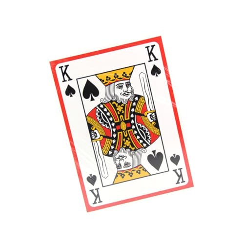 KICHOUSE 9 kreative Pokerkarten groß Brettspiel-Poker riesig Tischspielkarten Eine Pokerkarte Kartenspielen Kartenspiel Spielen Pokerkarte aus Papier überdimensioniert Schachbrett a4 Weiß von KICHOUSE